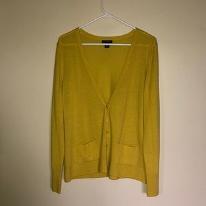 HALOGEN Yellow Cardigan